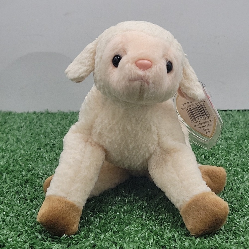 Ty Beanie Baby EWEY The Lamb 5.5 Inch MWMTs Tan Brown Stuffed Animal Toy Plushie
